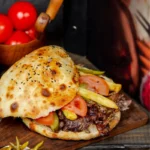 Beef Lacha Paratha Burger