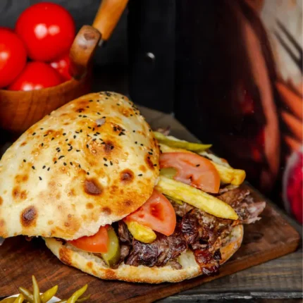 Beef Lacha Paratha Burger