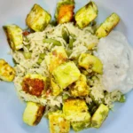Hariyali Boti w/ Yellow Rice & Salad